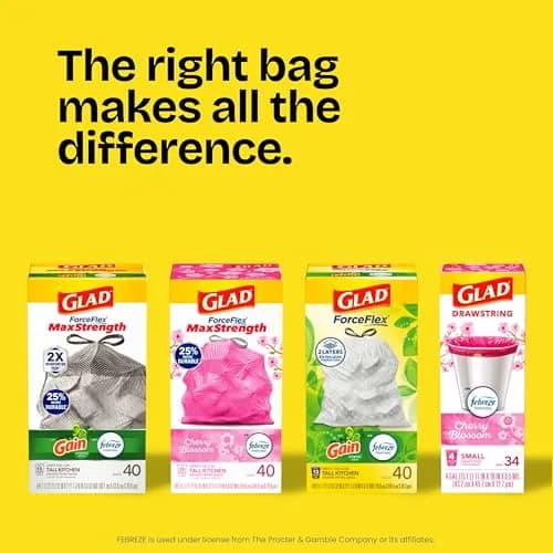 Glad ForceFlex Tall Kitchen Trash Bags 13 Gallon Grey 80 Count | Odor Control & Leak Protection thumbnail 9