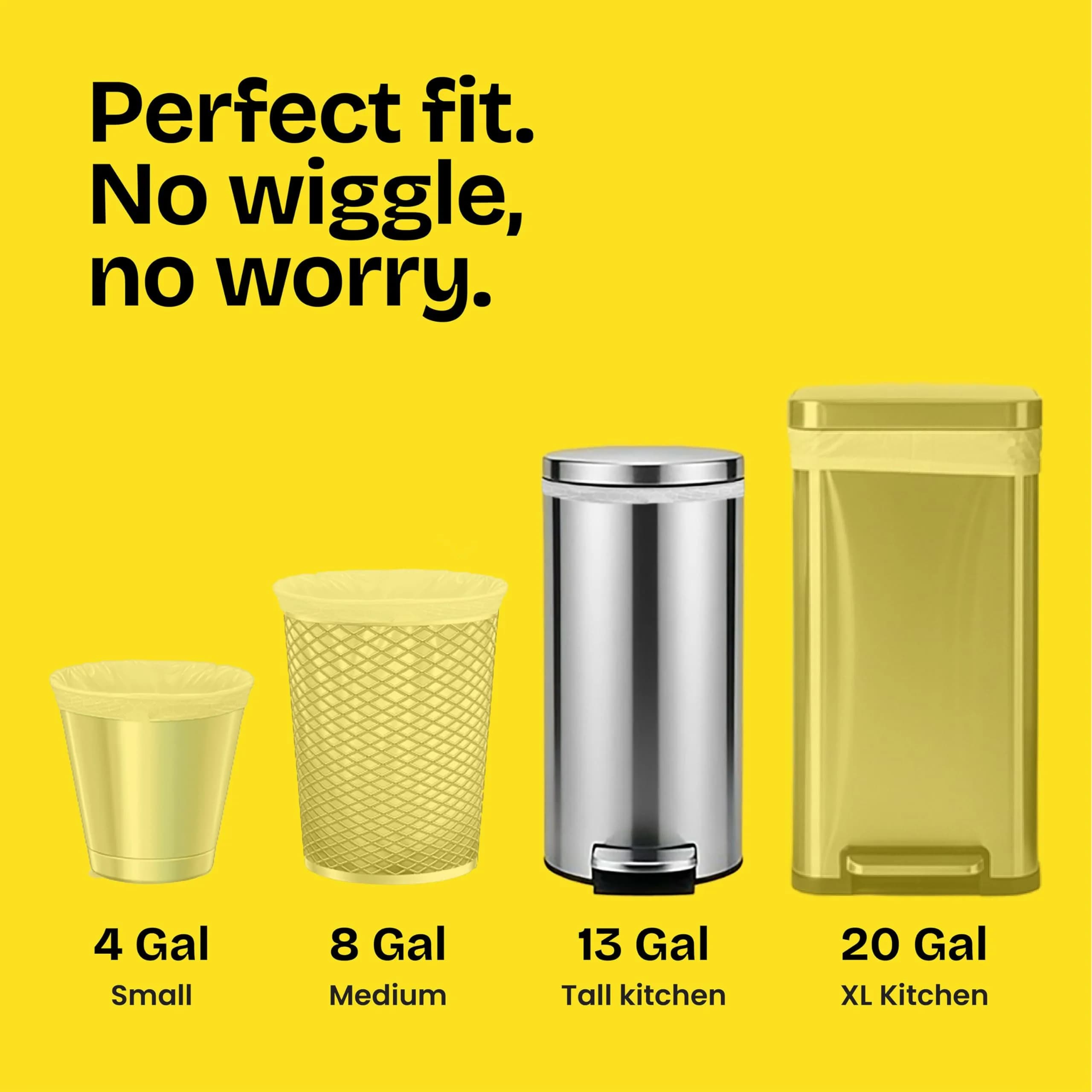 Glad ForceFlex Tall Kitchen Trash Bags 13 Gallon Grey 80 Count | Odor Control & Leak Protection - view 4