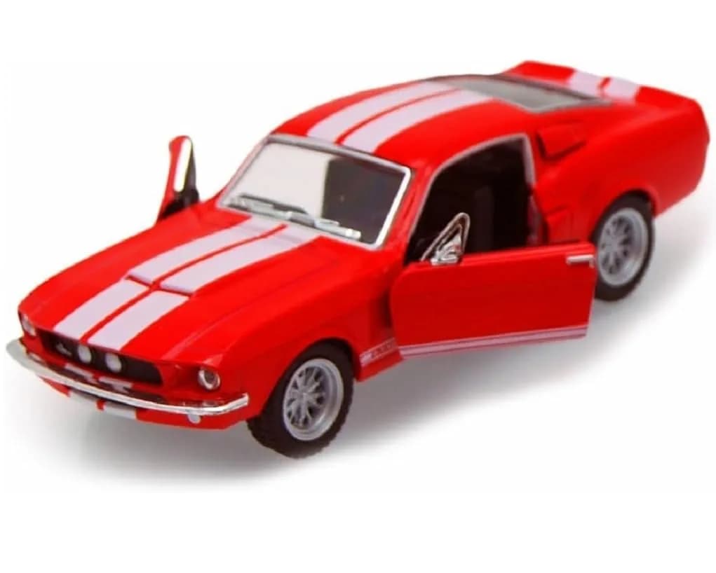 KiNSMART 1967 Ford Shelby Mustang GT500 1:38 Scale Die Cast Model 12.7cm | Realistic Miniature for Collectors — Red