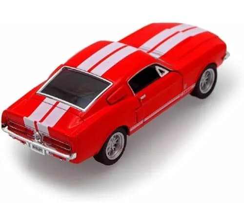 KiNSMART 1967 Ford Shelby Mustang GT500 Red 1:38 Scale 5 Inch Diecast Model Toy Car | Authentic American Muscle Replica thumbnail 2