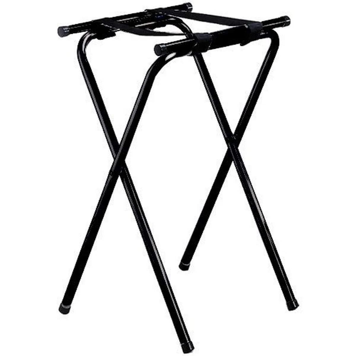 Tablecraft ITEM_STAND 24BK Double Bar Metal Folding Tray Stand 31" | Commercial Restaurant Use — Check Images