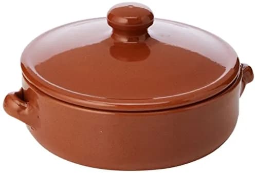 Amazing Cookware SB133 Natural Terracotta Deep Dish with Lid (15cm Diameter, 5cm Depth) | Versatile Oven & Microwave Safe thumbnail 2