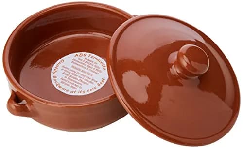 Amazing Cookware SB133 Natural Terracotta Deep Dish with Lid (15cm Diameter, 5cm Depth) | Versatile Oven & Microwave Safe thumbnail 3