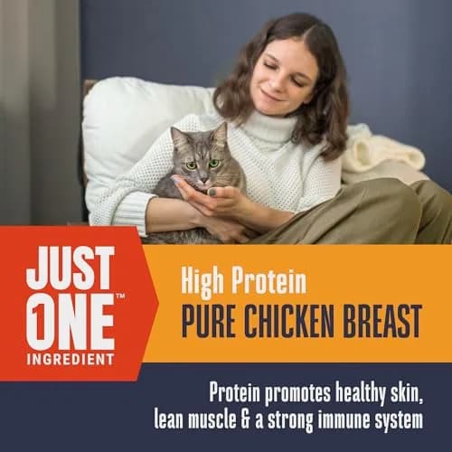 Whole Life Pet Products Just One Chicken Freeze Dried Cat Treats 113g (4 oz) | Single Ingredient Protein-Rich Cat Snacks thumbnail 4