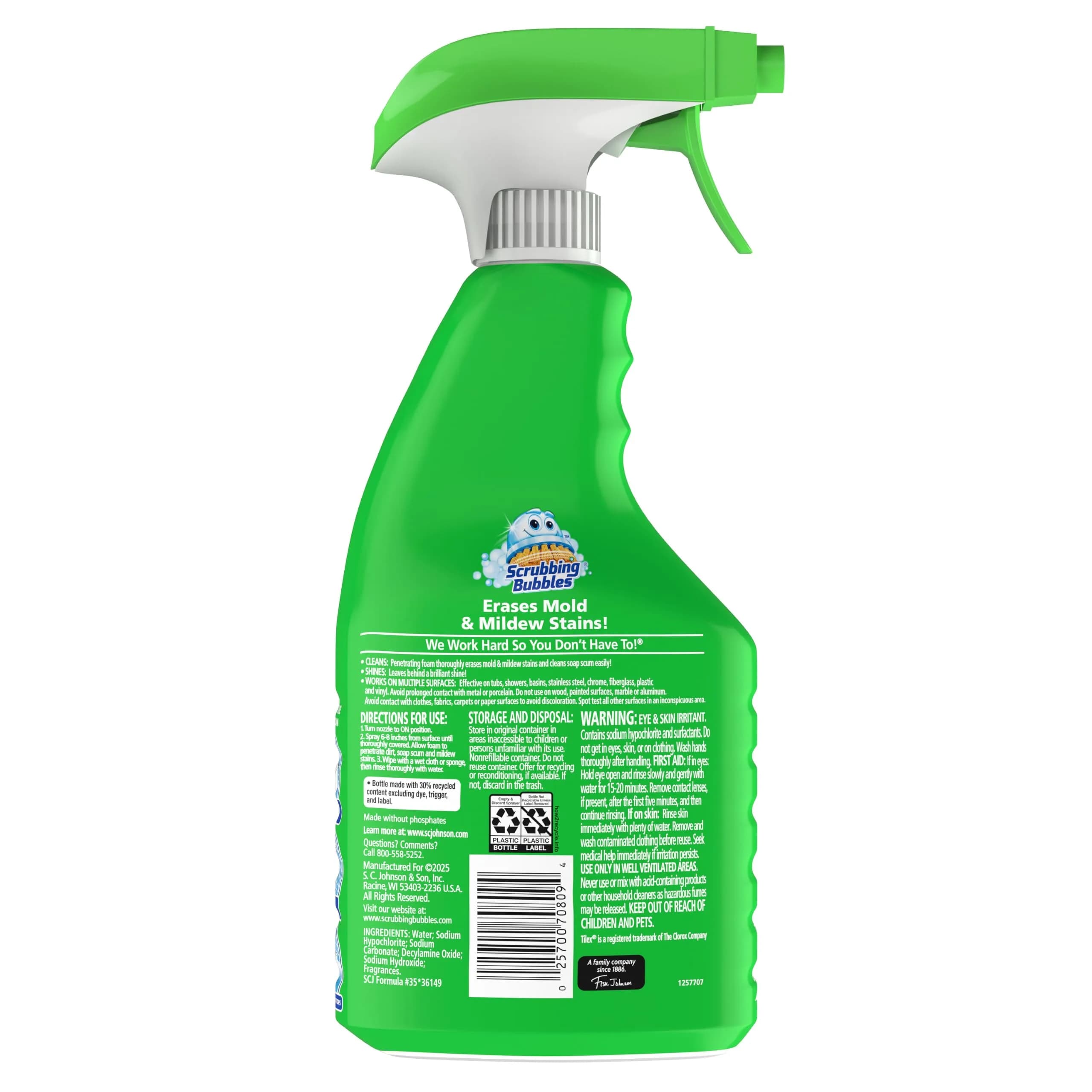 Scrubbing Bubbles Foaming Bleach Bathroom Cleaner 946ml (32oz) | Erases Mold & Mildew - view 8
