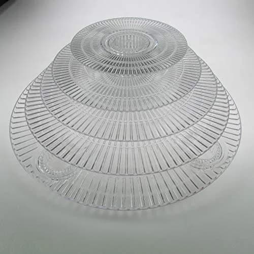 platinumcakeware 3 Tier Acrylic Wedding Cake Stand | Interchangeable Plates & Theme Decor (≤120c) thumbnail 5