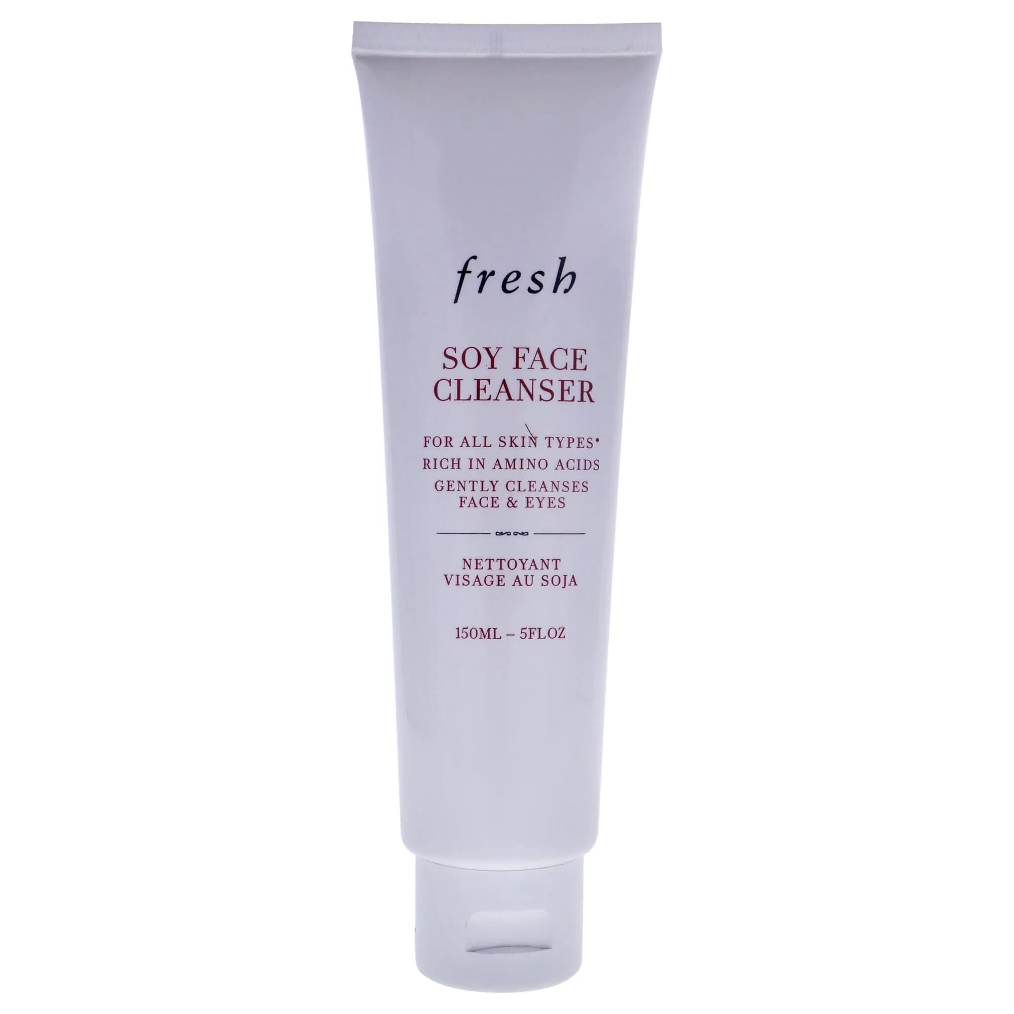 Fresh Soy Face Cleanser Value Size 250 mL (8.4 fl oz) Gentle Gel Facial Cleanser for All Skin Types | Removes Makeup + Sunscreen — 5 Fl Oz