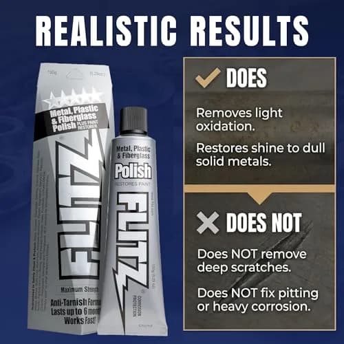 Flitz Metal Polish Paste 5.29oz (156g) 10-Pack | USA-Made for Solid Metals, Non-Abrasive thumbnail 6