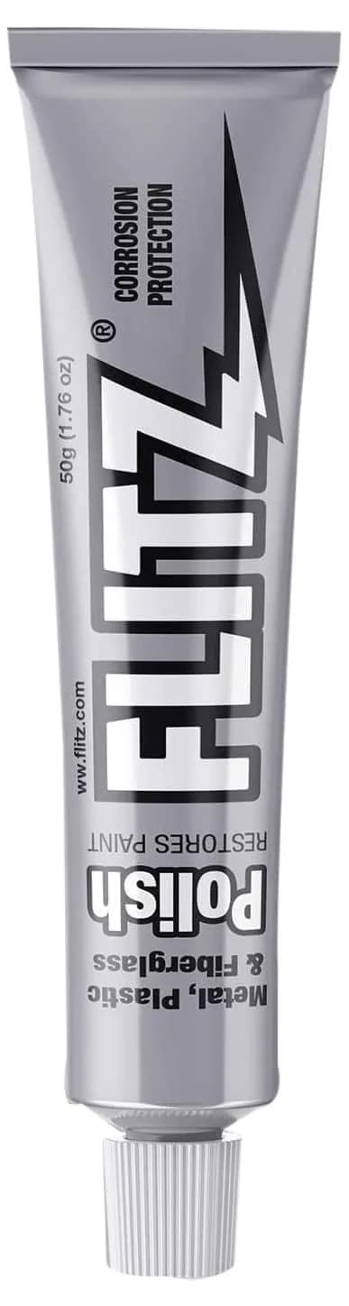 Flitz Multi-Purpose Metal Polish Paste 1.76oz | Non-Abrasive Chrome & Steel Cleaner — 0.11 lb