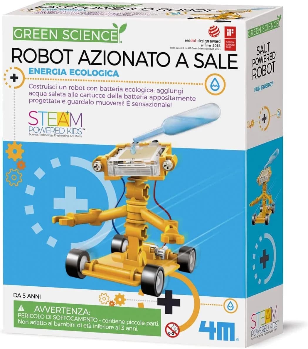 4M Clean Water Science Kit | STEM Educational Toy for Kids & Teens, Ages 8+ — Salt Water Powered Robot Kit
