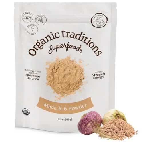 Organic Traditions Maca X 6 Root Powder 5.3oz | Concentrated Blend for Daily Vitality thumbnail 1