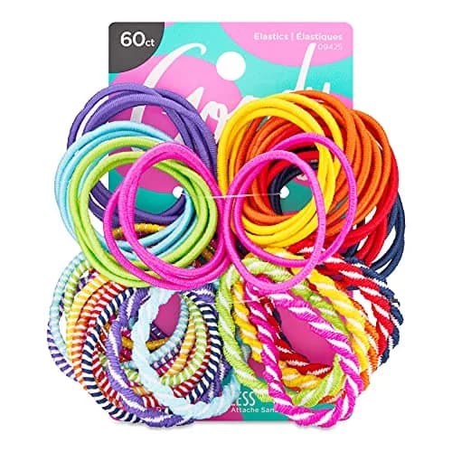 Goody Kids Ouchless Elastic Hair Ties 60 Ct Assorted Colors | Gentle Hold for Fine to Medium Hair thumbnail 1