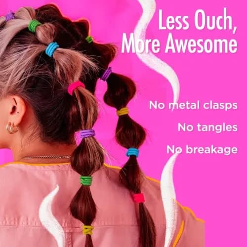 Goody Kids Ouchless Elastic Hair Ties 60 Ct Assorted Colors | Gentle Hold for Fine to Medium Hair thumbnail 8