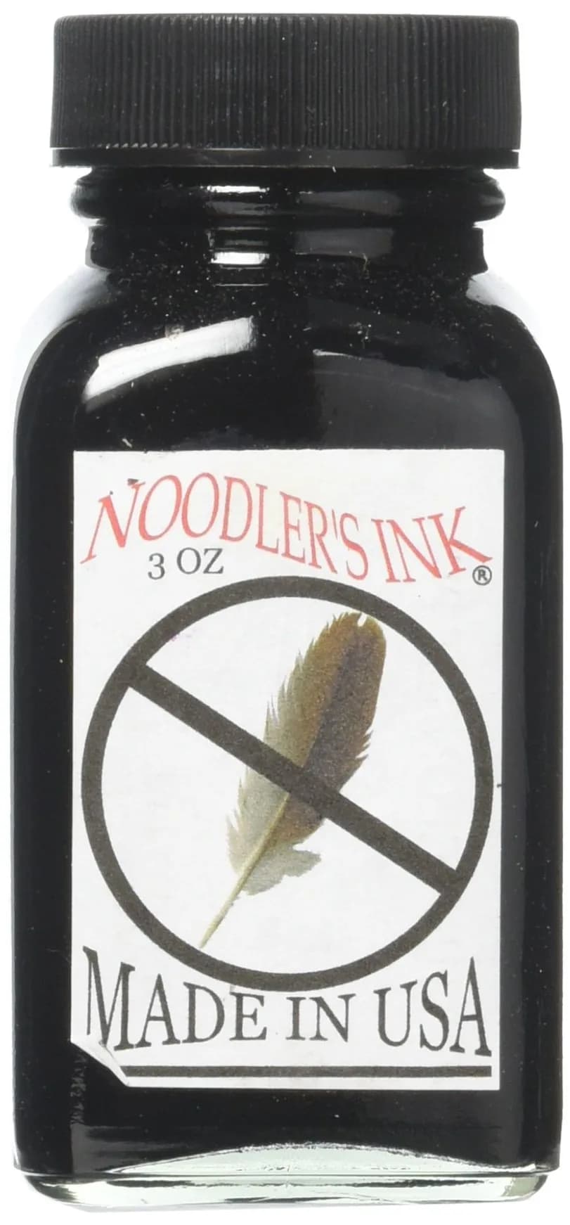 Noodler's X-Feather Black Bottled Ink 88.7ml (3 oz) | Archival & Smudge-Proof - main product image