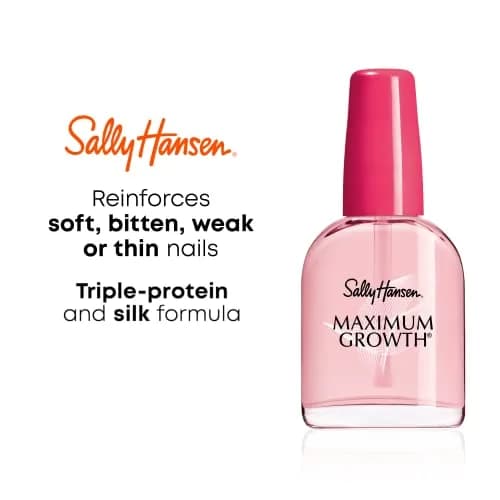 Sally Hansen Maximum Growth Nail Strengthener 13.3ml (0.45 Fl Oz) | Reinforces Thin Nails thumbnail 3
