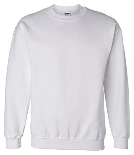 Gildan Adult DryBlend® 9 oz. Fleece Crew Sweatshirt Medium White | 255 g (9 oz) Crew Neck Long Sleeve thumbnail 1
