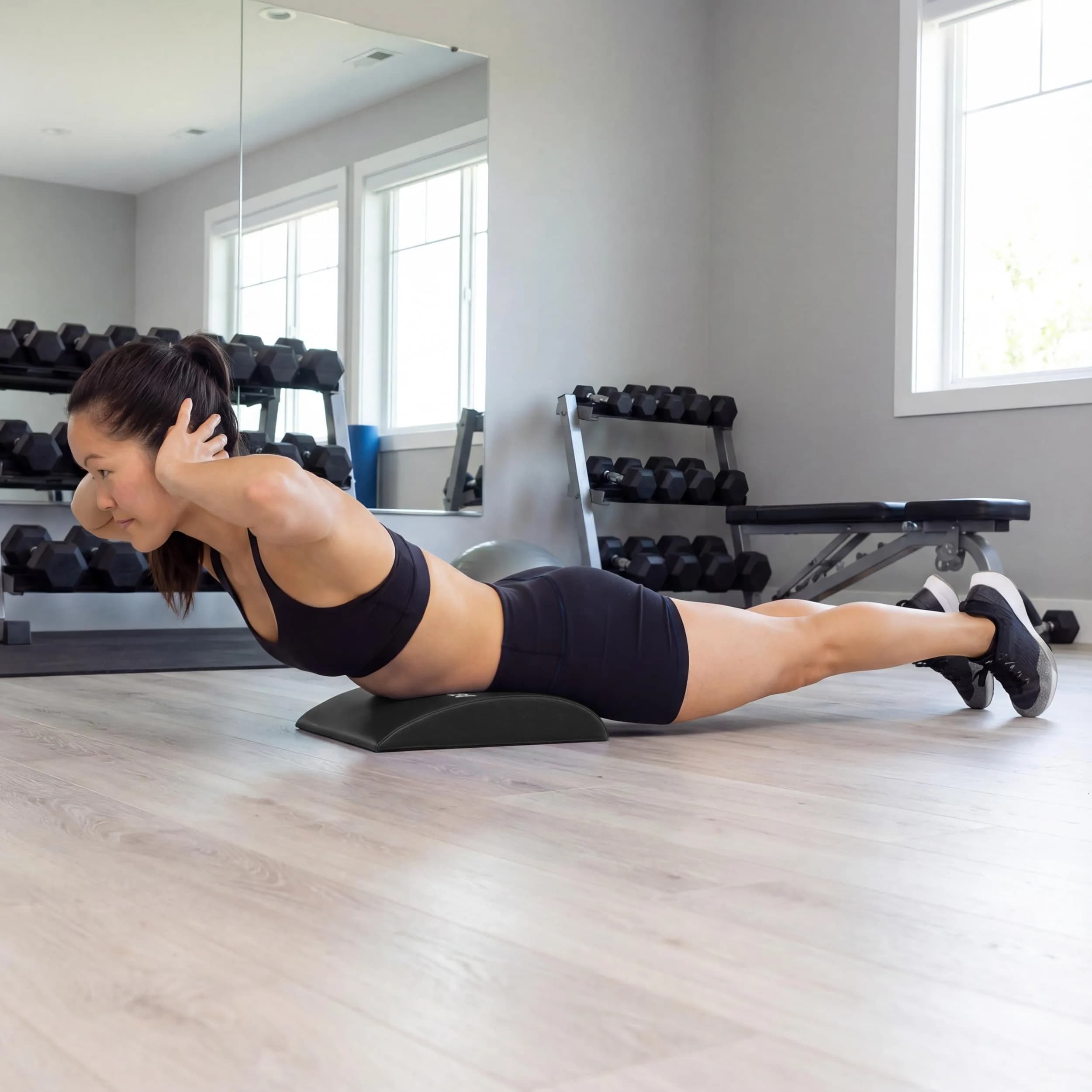 ProsourceFit Black Abdominal Mat 38cm (15") x 30cm (12") x 6.35cm (2.5") | High Density Core Trainer for Workouts - view 4