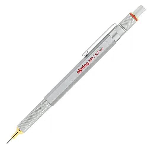 rOtring 800 Mechanical Pencil, 0.7 mm, Silver Metal Barrel | Precision Writing Instrument thumbnail 1