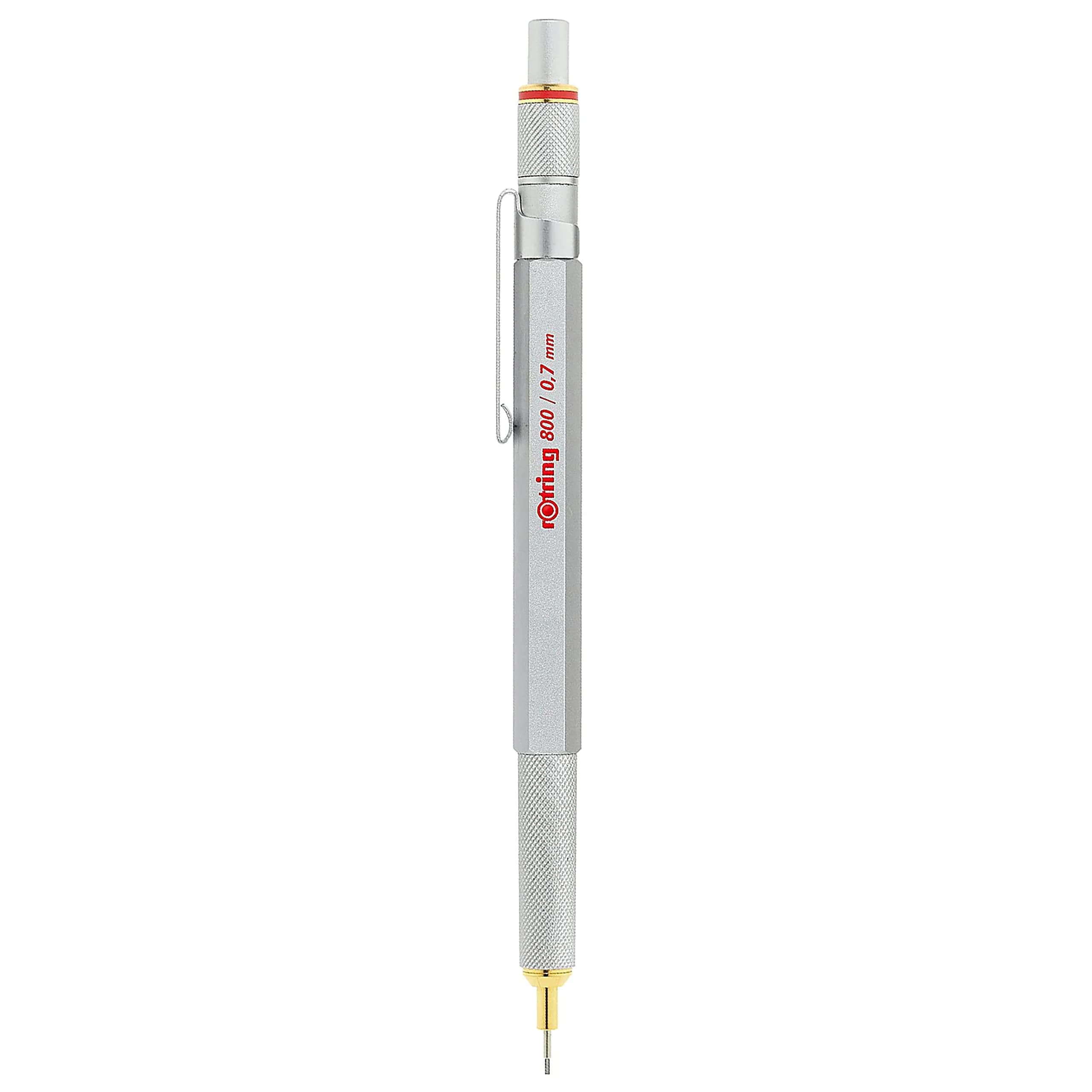 rOtring 800 Mechanical Pencil, 0.7 mm, Silver Metal Barrel | Precision Writing Instrument - view 2