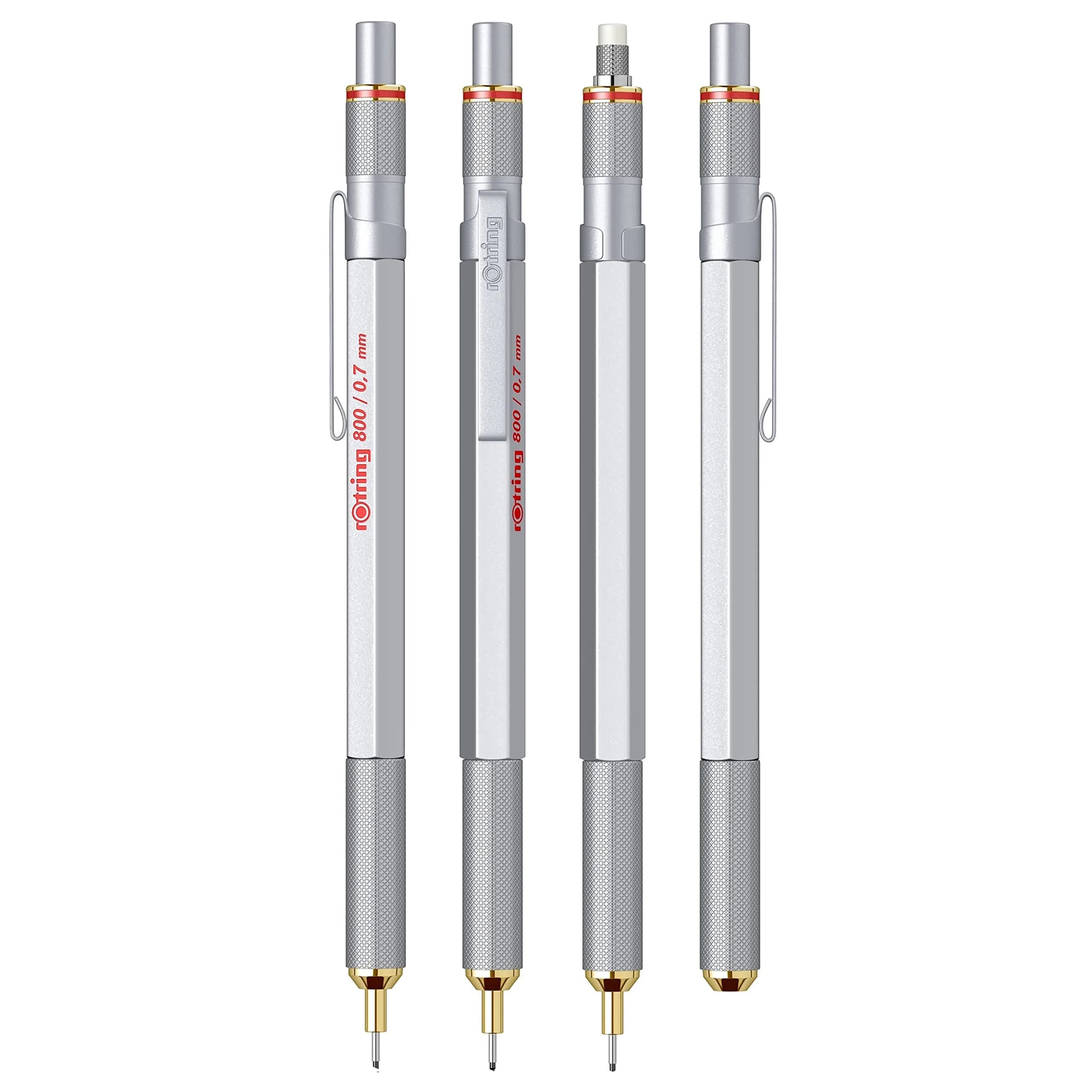 rOtring 800 Mechanical Pencil, 0.7 mm, Silver Metal Barrel | Precision Writing Instrument - view 4