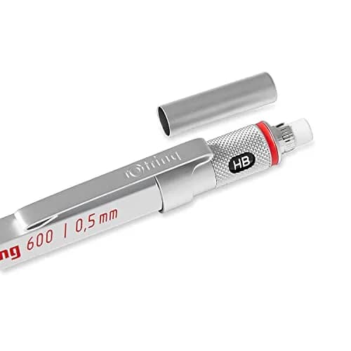 rOtring 600 Mechanical Pencil, 0.5 mm, Silver Barrel | Precision Writing Instrument thumbnail 3