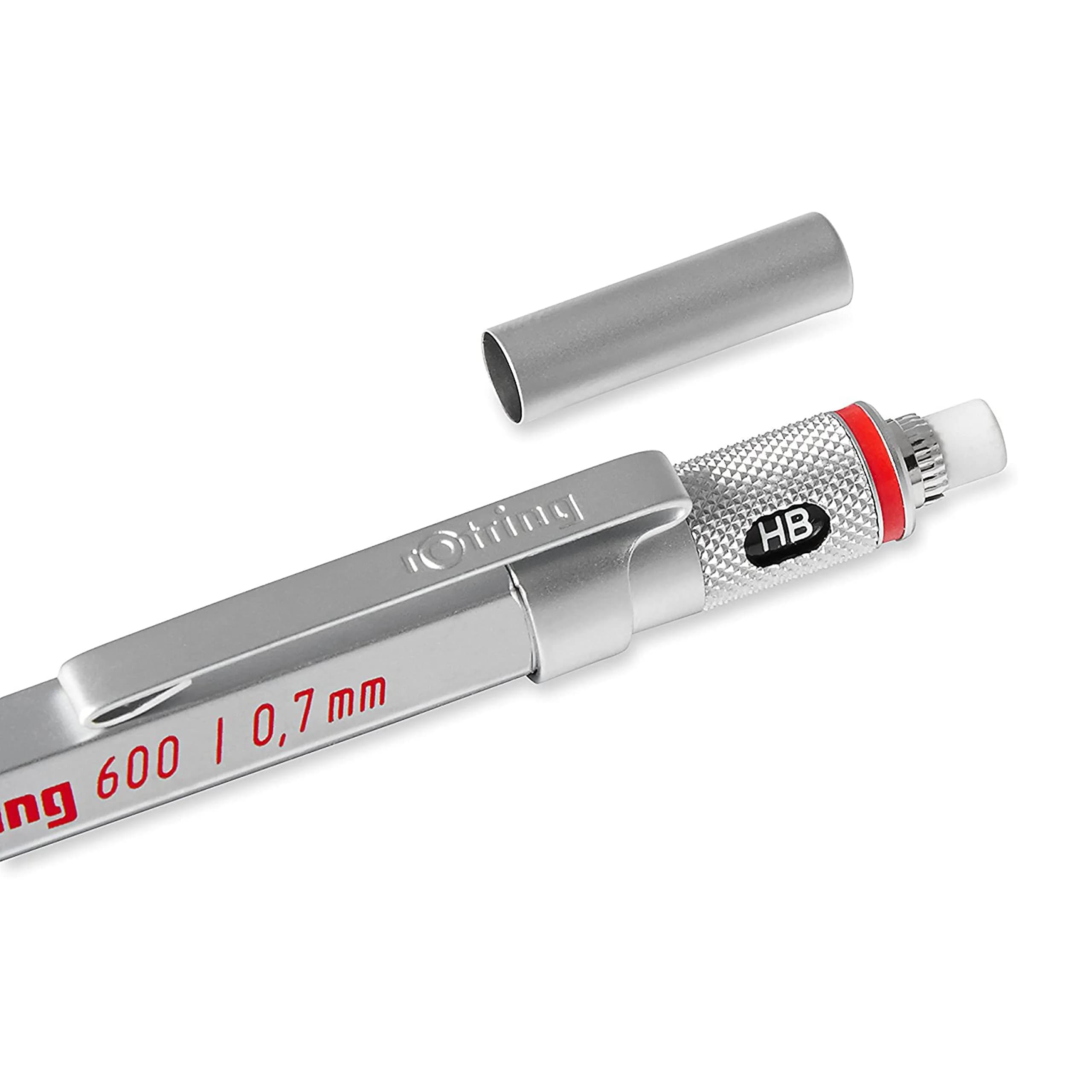 rOtring 600 Mechanical Pencil 0.7mm Silver Metal Barrel | Precision Writing Instrument for Technical Drawing - view 3