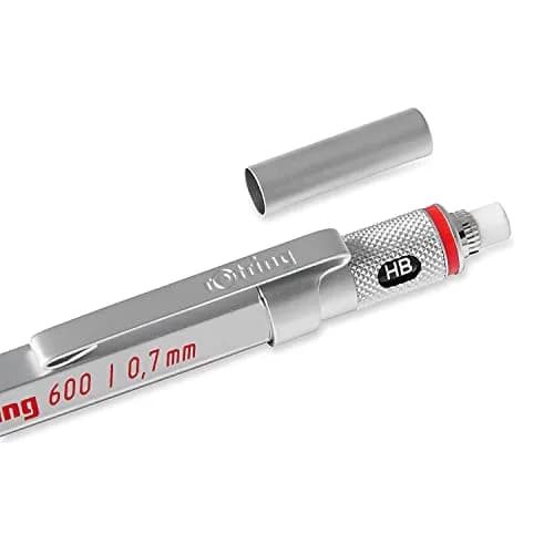 rOtring 600 Mechanical Pencil 0.7mm Silver Metal Barrel | Precision Writing Instrument for Technical Drawing thumbnail 3