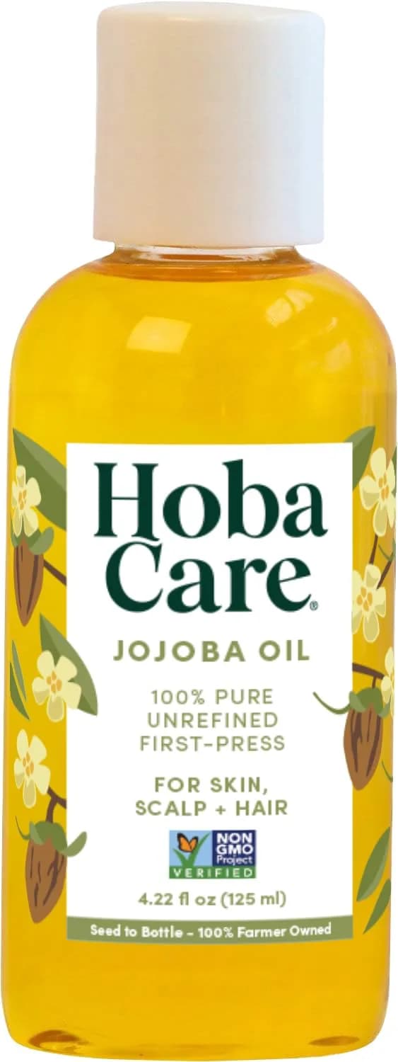 HobaCare Jojoba Oil 125ml | Pure, Unrefined, Cold Pressed for Skin & Hair - main product image