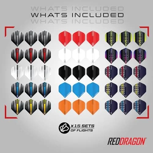 RED DRAGON Professional Darts Accessories Kit - 200+ Pieces | Multi-Coloured Nylon thumbnail 4