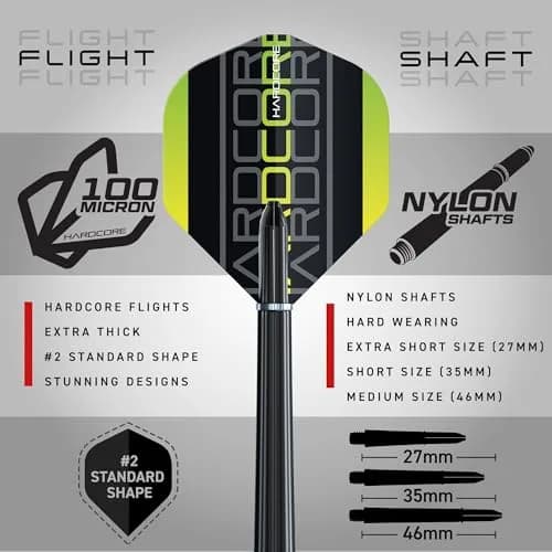 RED DRAGON Professional Darts Accessories Kit - 200+ Pieces | Multi-Coloured Nylon thumbnail 5