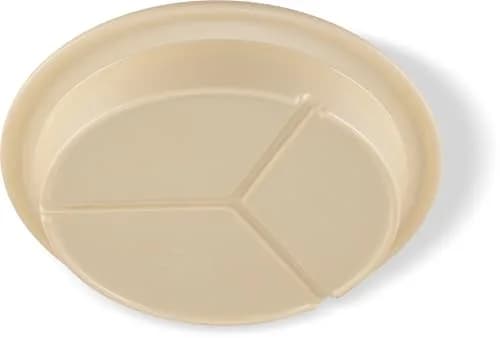 Carlisle FoodService Dallas Ware Plastic Divided Plate 9 Inches | Heavyweight Melamine, 3 Compartments, Tan, Pack of 24 thumbnail 6