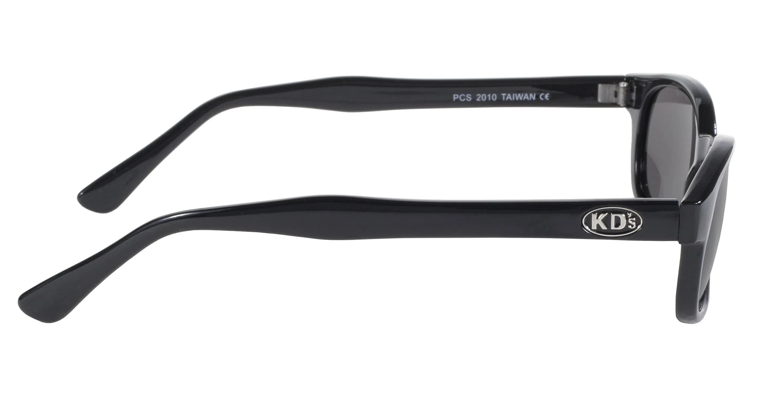 Pacific Coast Original KD's Biker Sunglasses (Black Frame/Smoke Lens) | Wrap-Around Polarized Polycarbonate - view 8