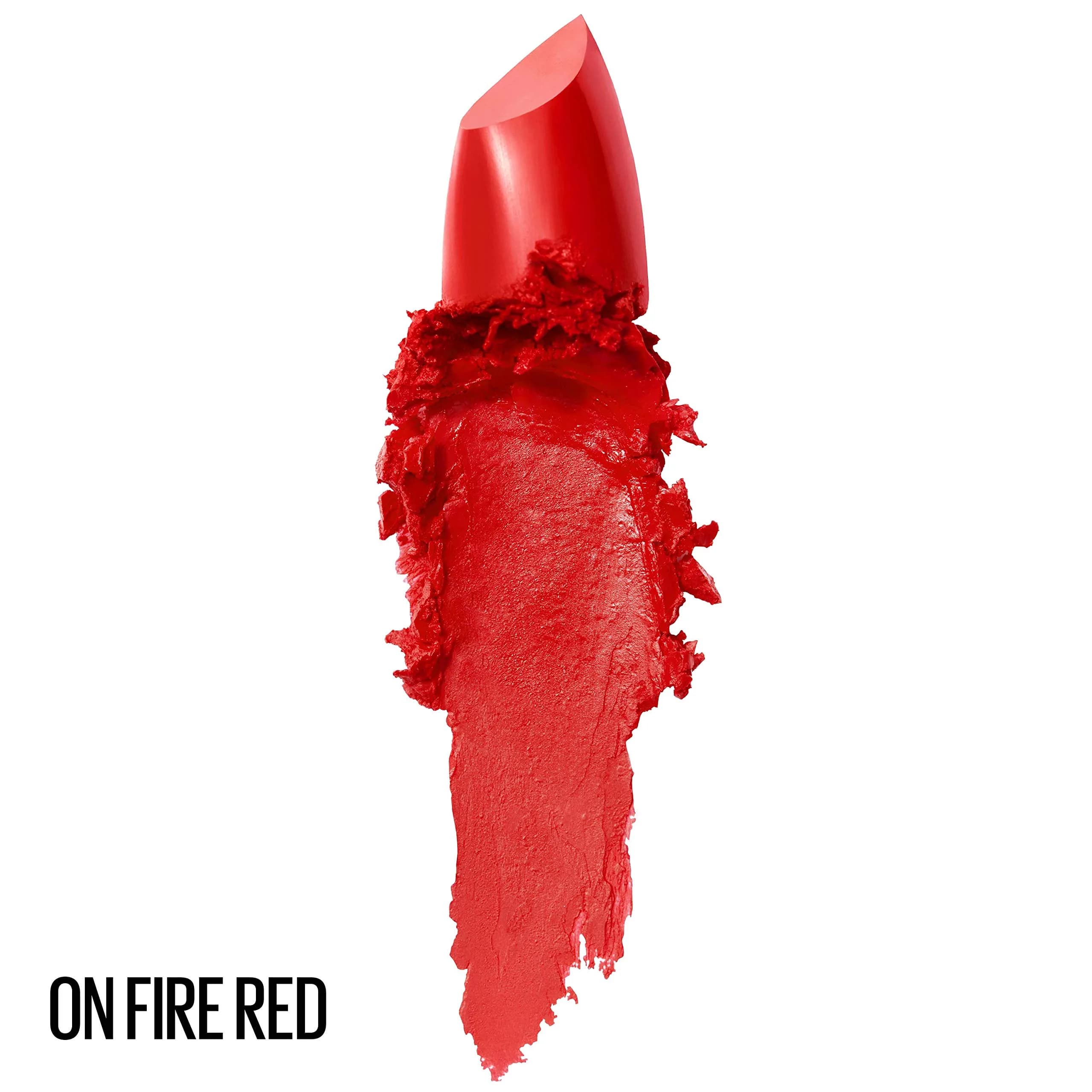 Maybelline Color Sensational Lipstick, On Fire Red, Creamy Hydrating Lip Color, 4g (0.15 Oz) thumbnail 2