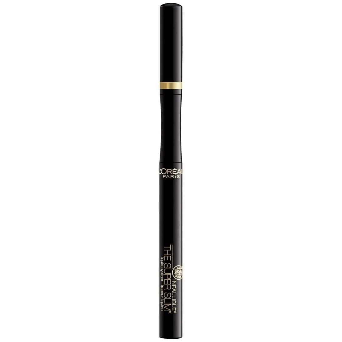 L'Oreal Paris Infallible Super Slim Liquid Eyeliner Black 0.034 fl oz (1 ml) | Ultra-Fine Felt Tip for Precise Lines - view 4