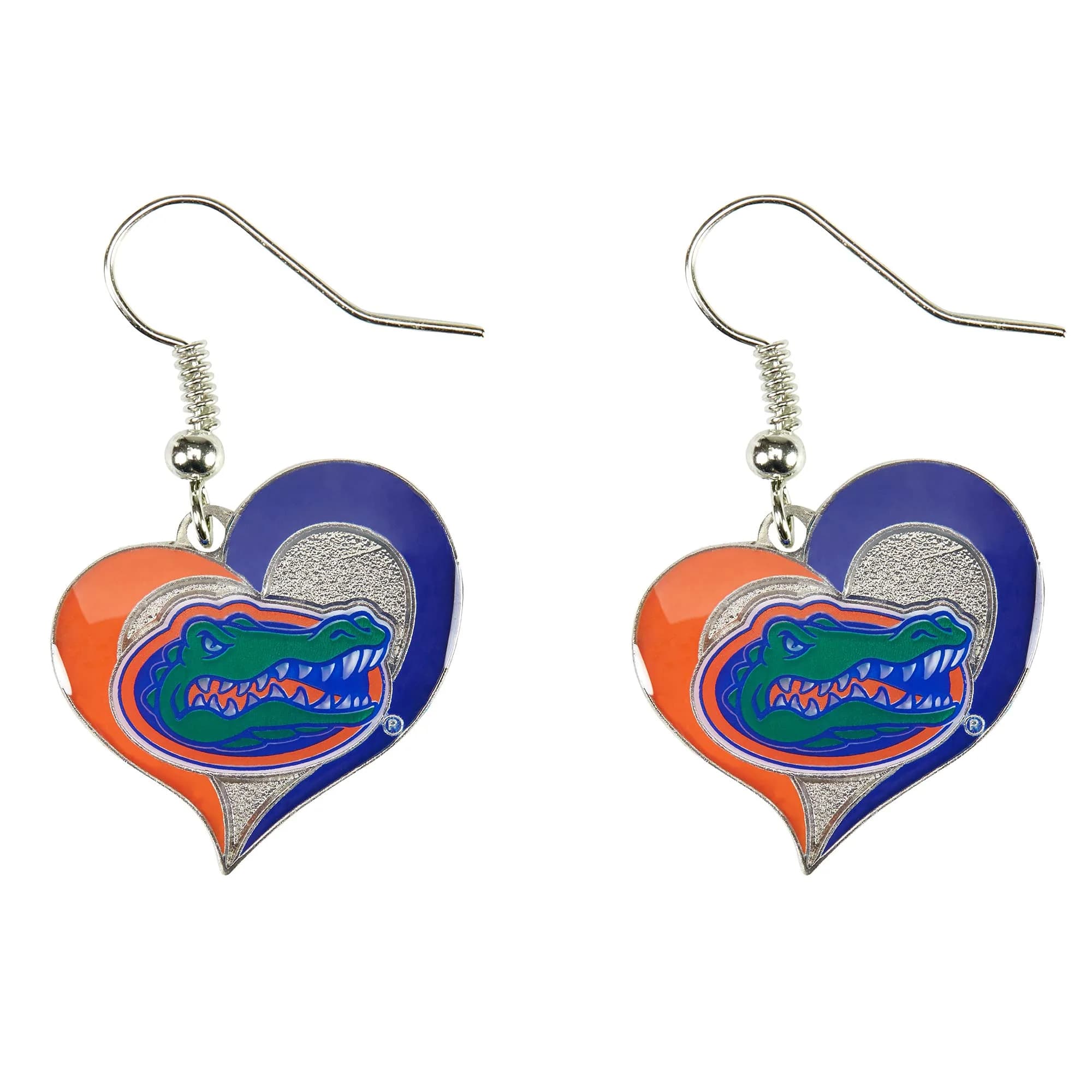 aminco NCAA Florida Gators Swirl Heart Earrings | Officially Licensed Team Logo & Colors - main product image