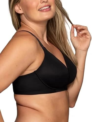 Vanity Fair Full Figure Support Bra Wirefree 40DD | 4-Way Stretch Fabric, Lightly Lined Cups thumbnail 2