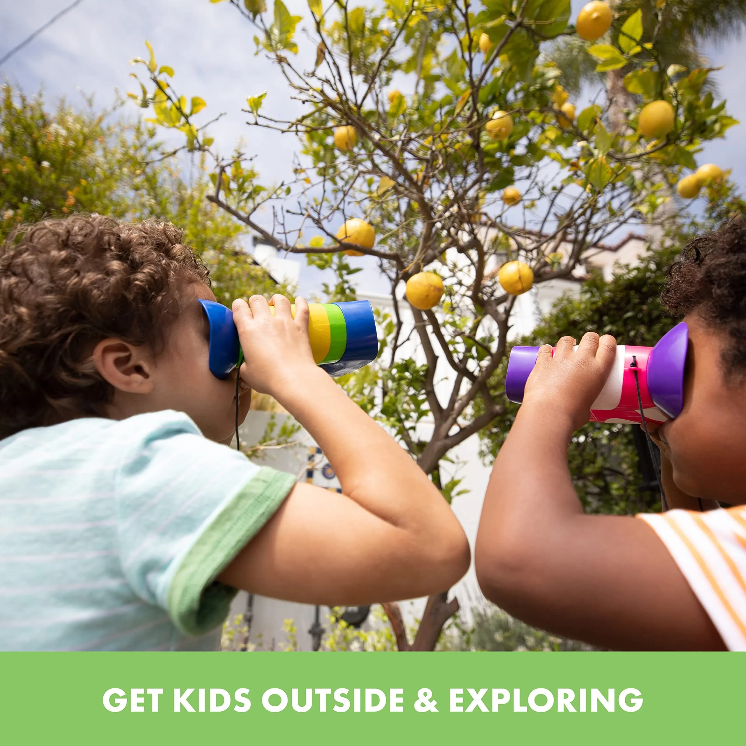 Educational Insights GeoSafari Kidnoculars - Toy Binoculars for Kids, Toddler Camping and Nature Toys, 2x Magnification, Green - view 5