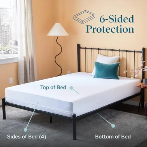 LUCID Waterproof Mattress Encasement Queen Size | 6-Sided Full Protection, Breathable & Quiet thumbnail 2
