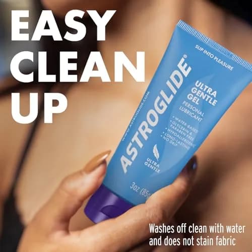 Astroglide Ultra Gentle Gel Lube 88.7ml (3 Fl Oz) | Hypoallergenic Water-Based Personal Lubricant thumbnail 4