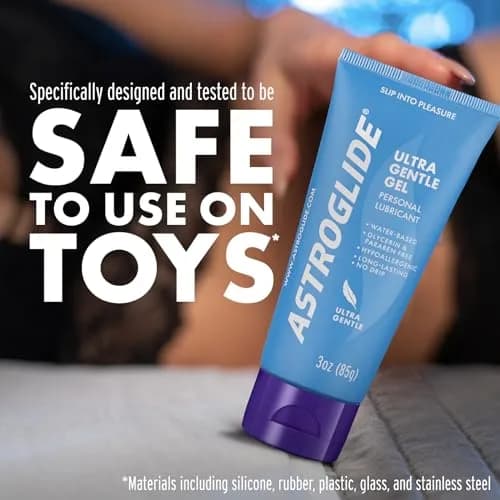 Astroglide Ultra Gentle Gel Lube 88.7ml (3 Fl Oz) | Hypoallergenic Water-Based Personal Lubricant thumbnail 3