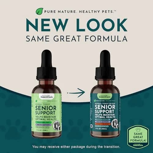 Animal Essentials Senior Support for Dogs & Cats Supplement - 2 fl Oz | Supports Mental & Physical Well-Being thumbnail 2