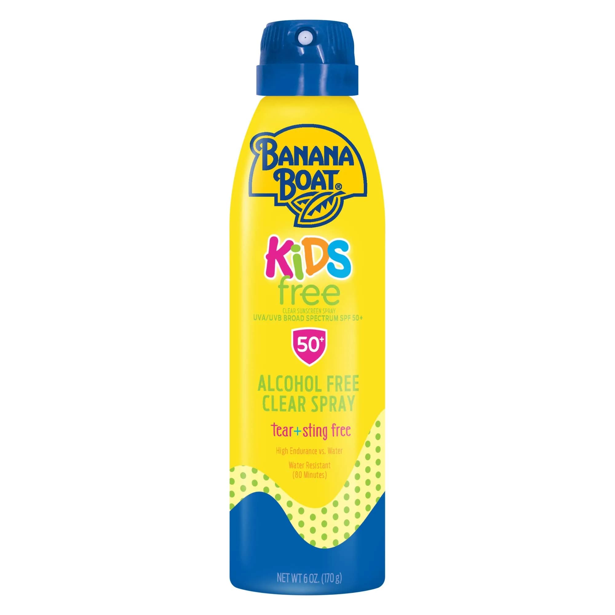Banana Boat Kids Sunscreen Spray SPF 50, 6 oz | Alcohol-Free, Tear-Free, Sting-Free - main product image