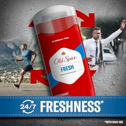 Old Spice High Endurance Aluminum Free Deodorant for Men, Fresh Scent, 6 oz (Pack of 2) | 48-Hour Odor Protection thumbnail 4