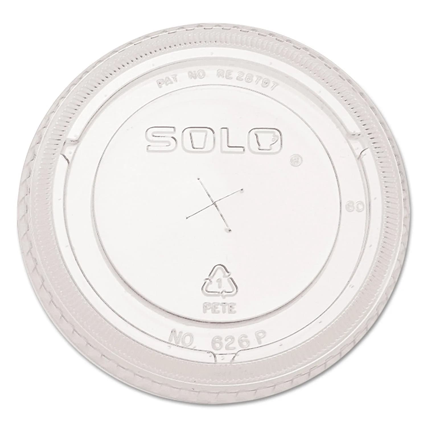 SOLO Straw-Slot Cold Cup Lids, Clear, 100/PK | Tight Fit & Stackable Design