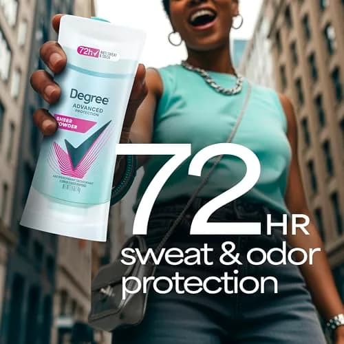 Degree Sheer Powder Advanced Protection Antiperspirant Deodorant for Women, 2.6 oz | 72-Hour Sweat & Odor Control, Body Heat Activated thumbnail 6