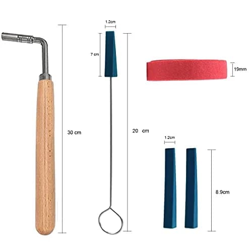 Ecloud Shop Piano Tuning Kit with L-Shape Hammer, Rubber Mutes & Temperament Strip | 6-Piece Set thumbnail 2