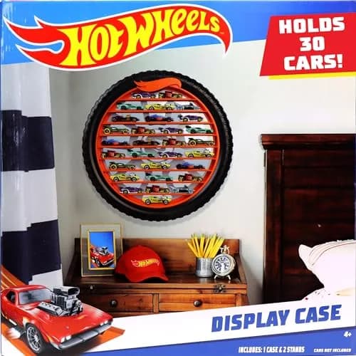Tara Toys Hot Wheels 30-Car Storage Case with Handle, 21.59cm (8.5in) | Portable Toy Vehicle Organizer — Display Case
