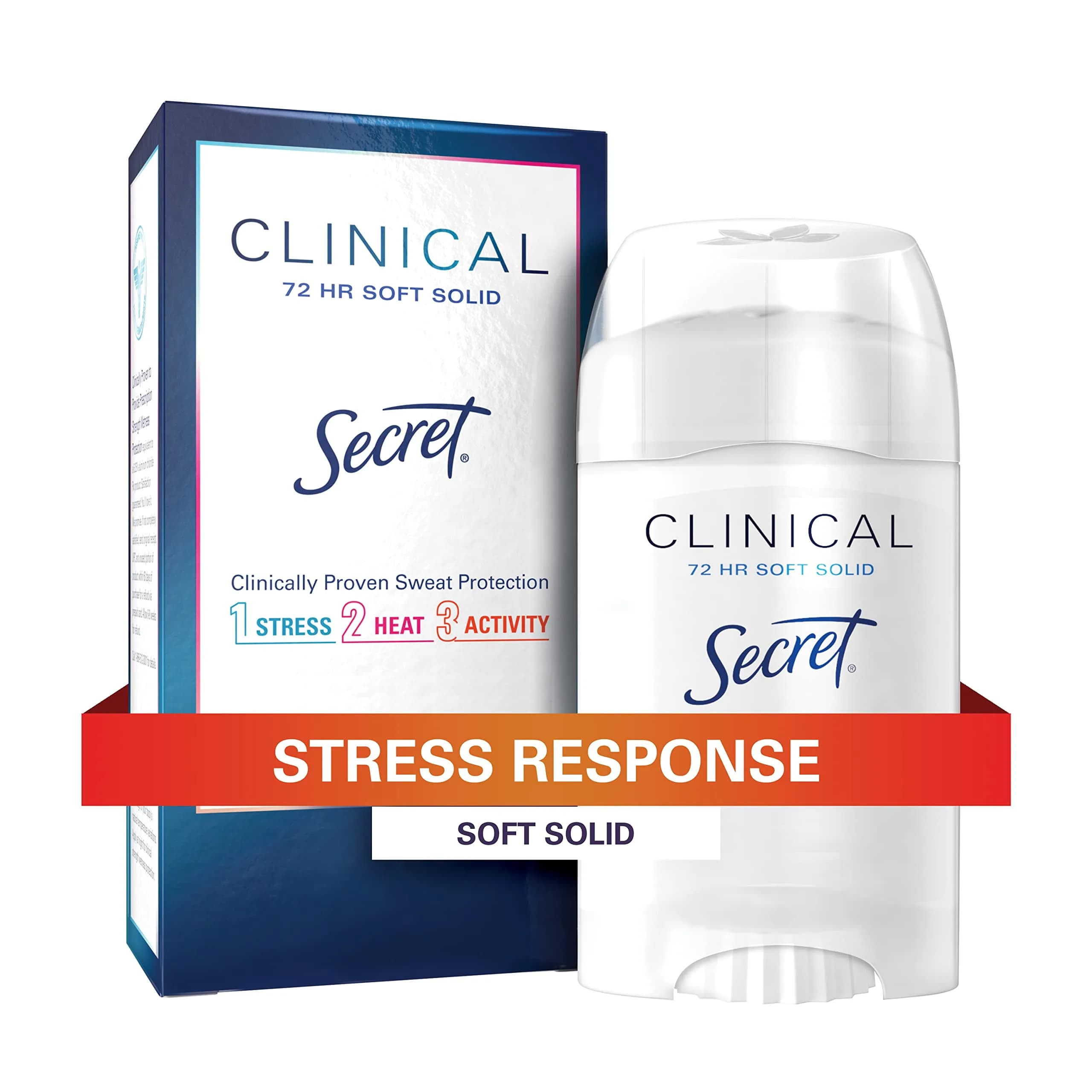 Secret Clinical Strength Stress Response Antiperspirant & Deodorant, Serene Citrus 48g (1.6 Oz) | 4x Stress Sweat Protection — 1.6 Ounce
