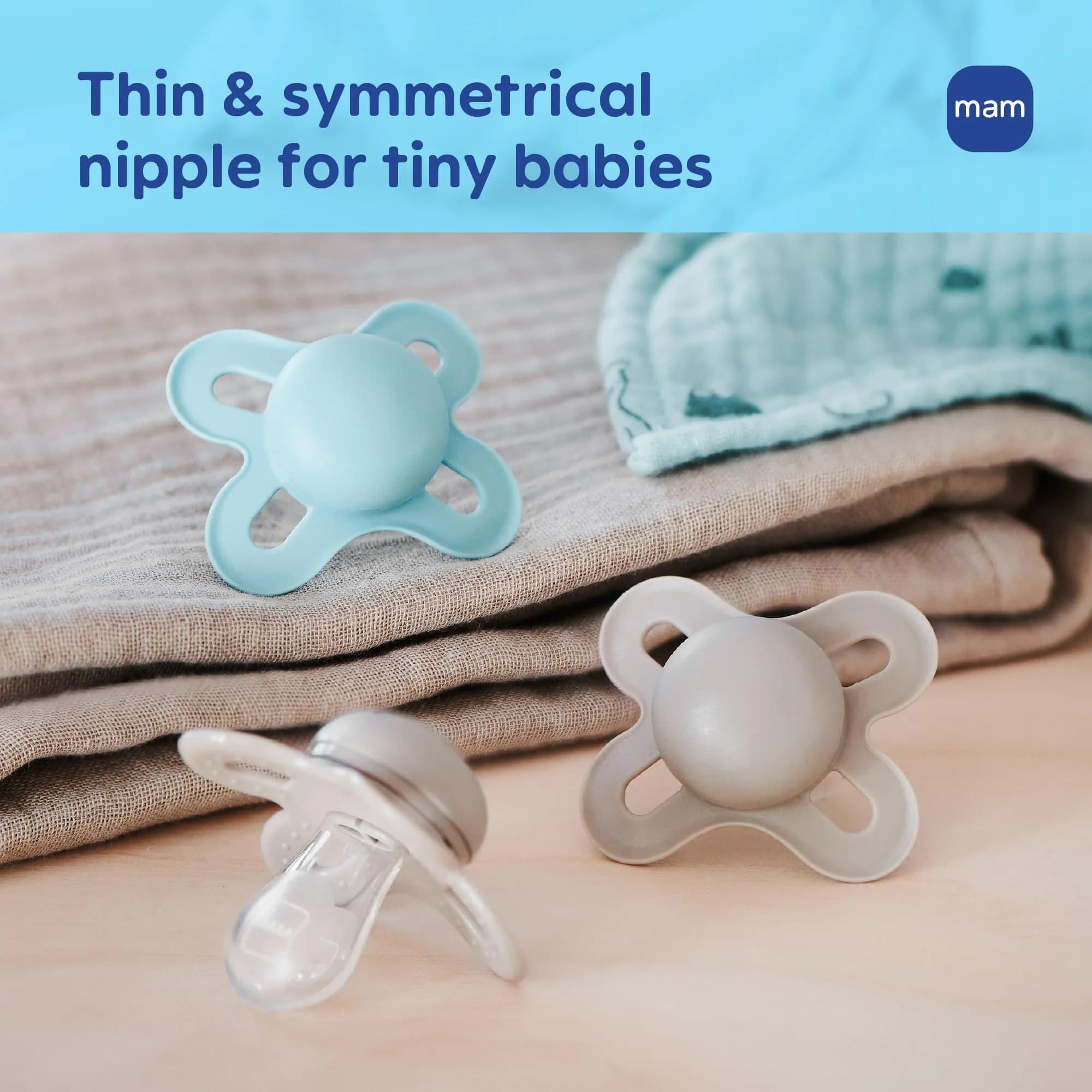 MAM Original Start Baby Pacifiers 0-3 Months SkinSoft Silicone, 2 Pack | Developed with Orthodontists - view 6