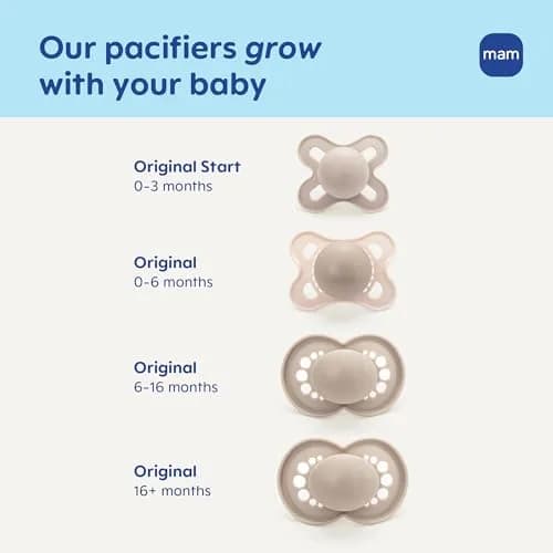 MAM Original Start Baby Pacifiers 0-3 Months SkinSoft Silicone, 2 Pack | Developed with Orthodontists thumbnail 7